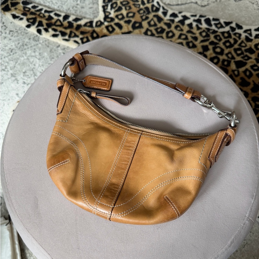 Coach Mini Soho hobo Tan Leather Shoulder Bag